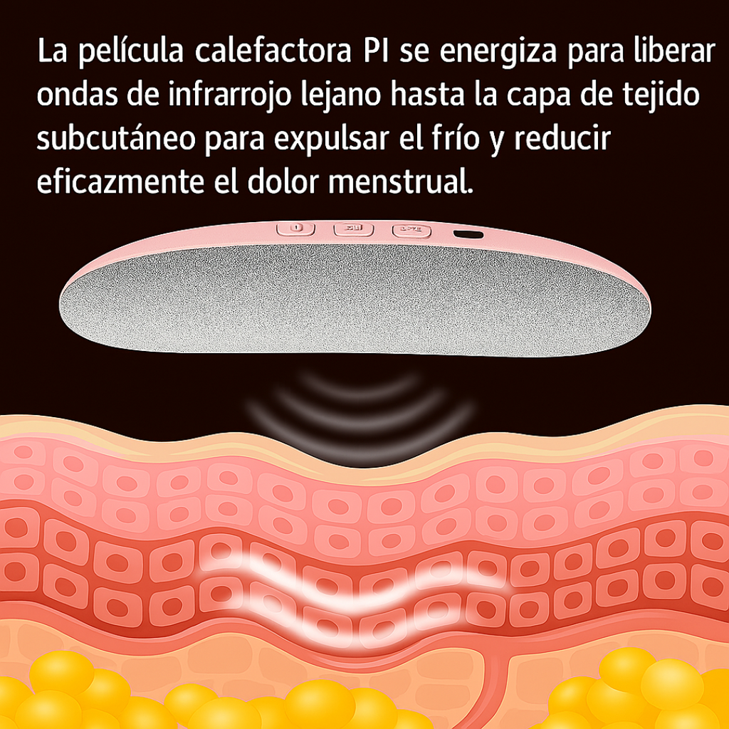 Cinturón de calor y masaje para dolor menstrual