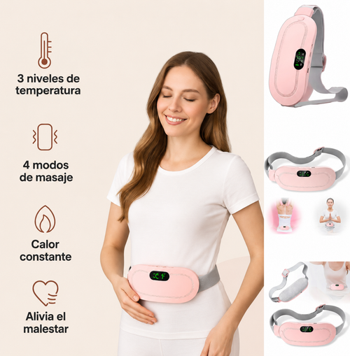 Cinturón de calor y masaje para dolor menstrual