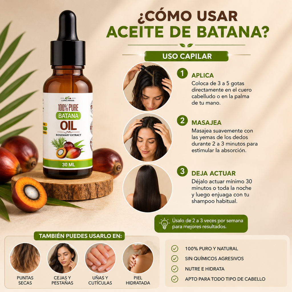 Aceite Batana Crecimiento Cabello 30 ml